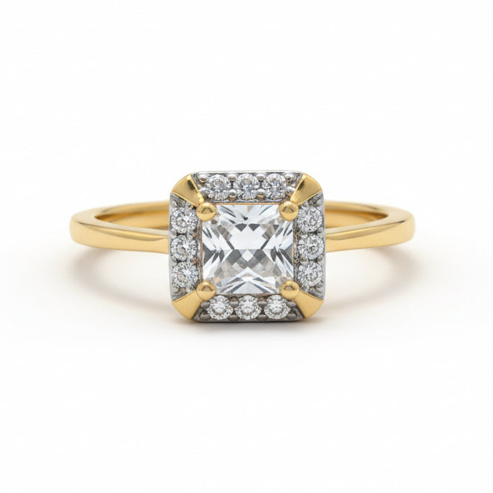 Bague Éclat Doré Carré