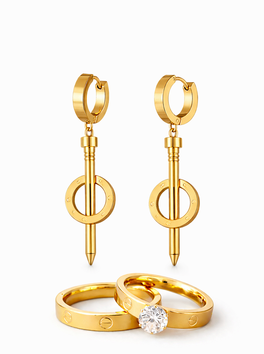 Pack Bagues Éternité Dorée