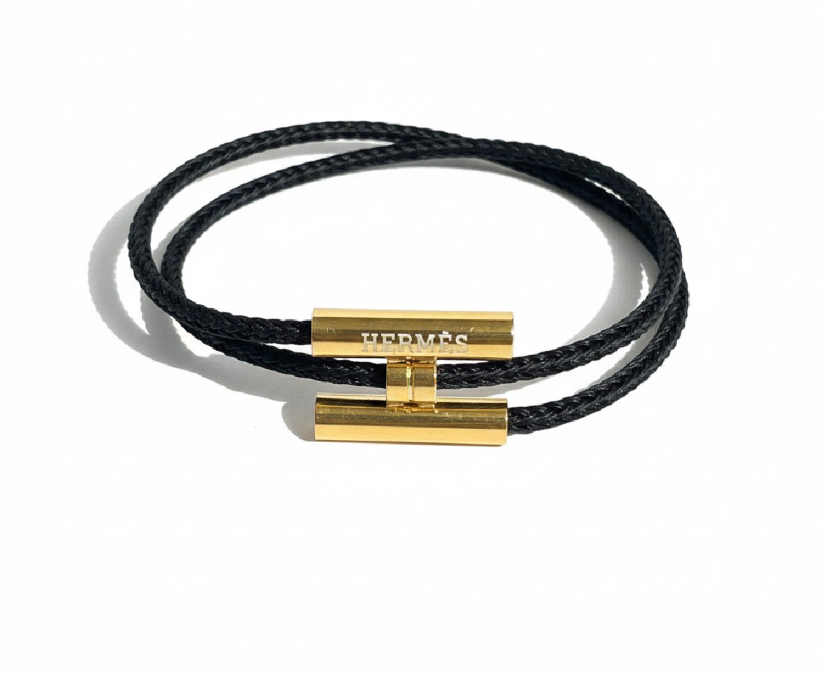 Bracelet Cordon Luxe – Fermoir Doré Minimaliste