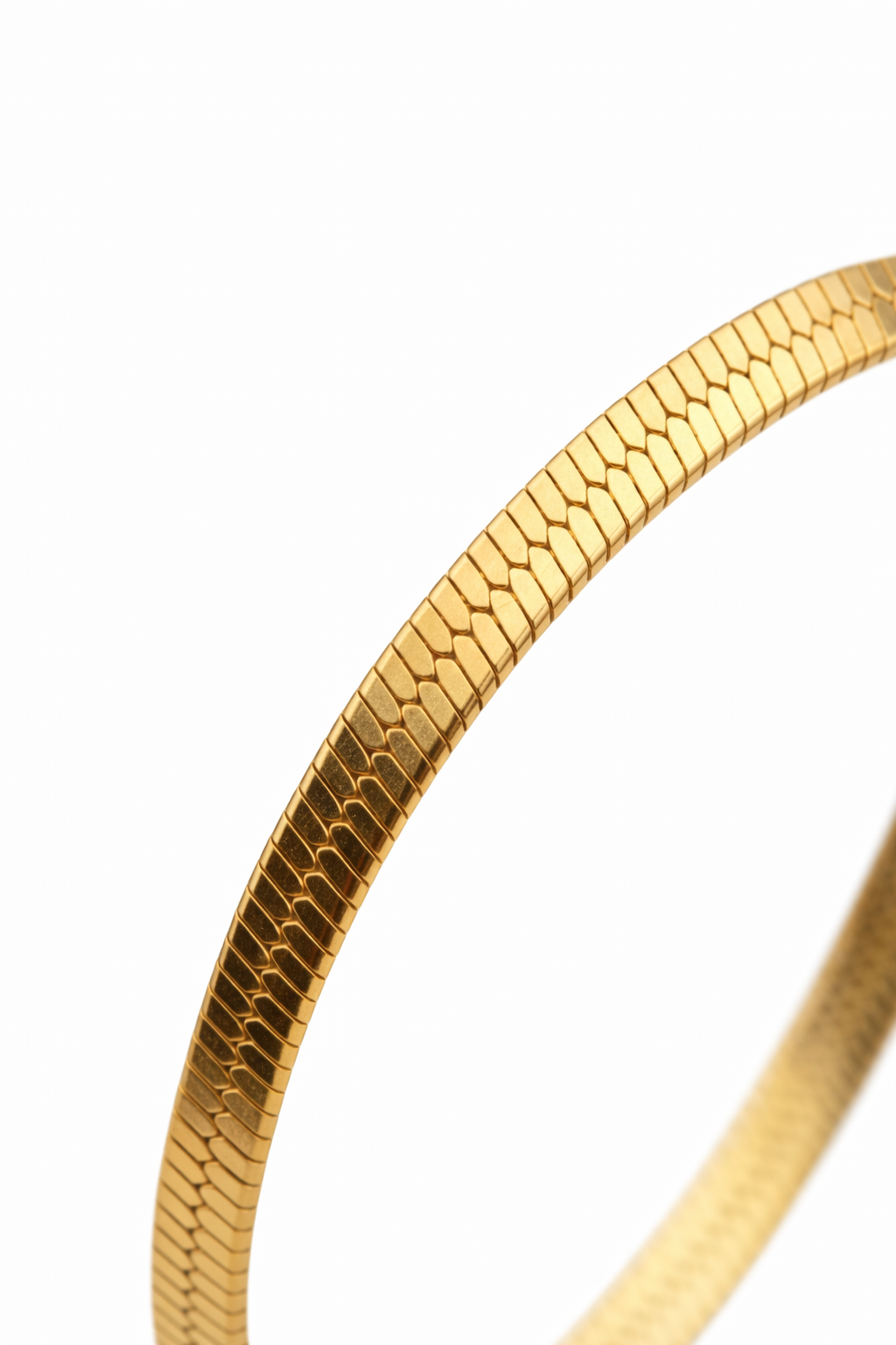 Bracelet Serpent Plat Doré – Acier Inoxydable