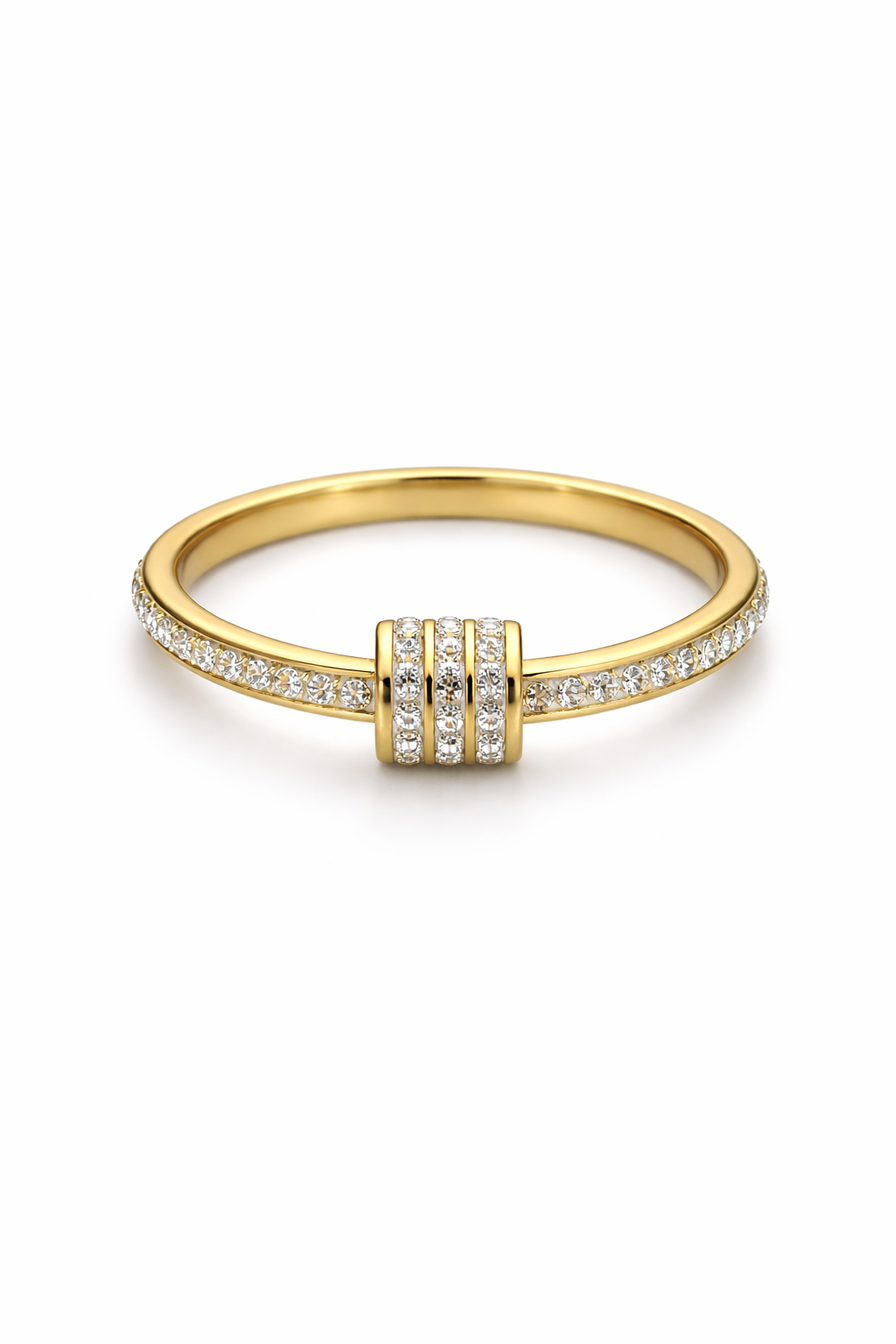 Bague Élégance Dorée à Strass