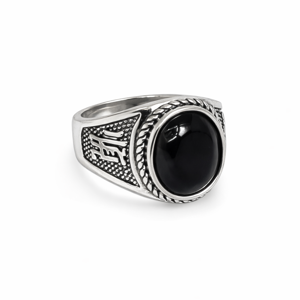 Bague Homme Onyx Noir Impérial