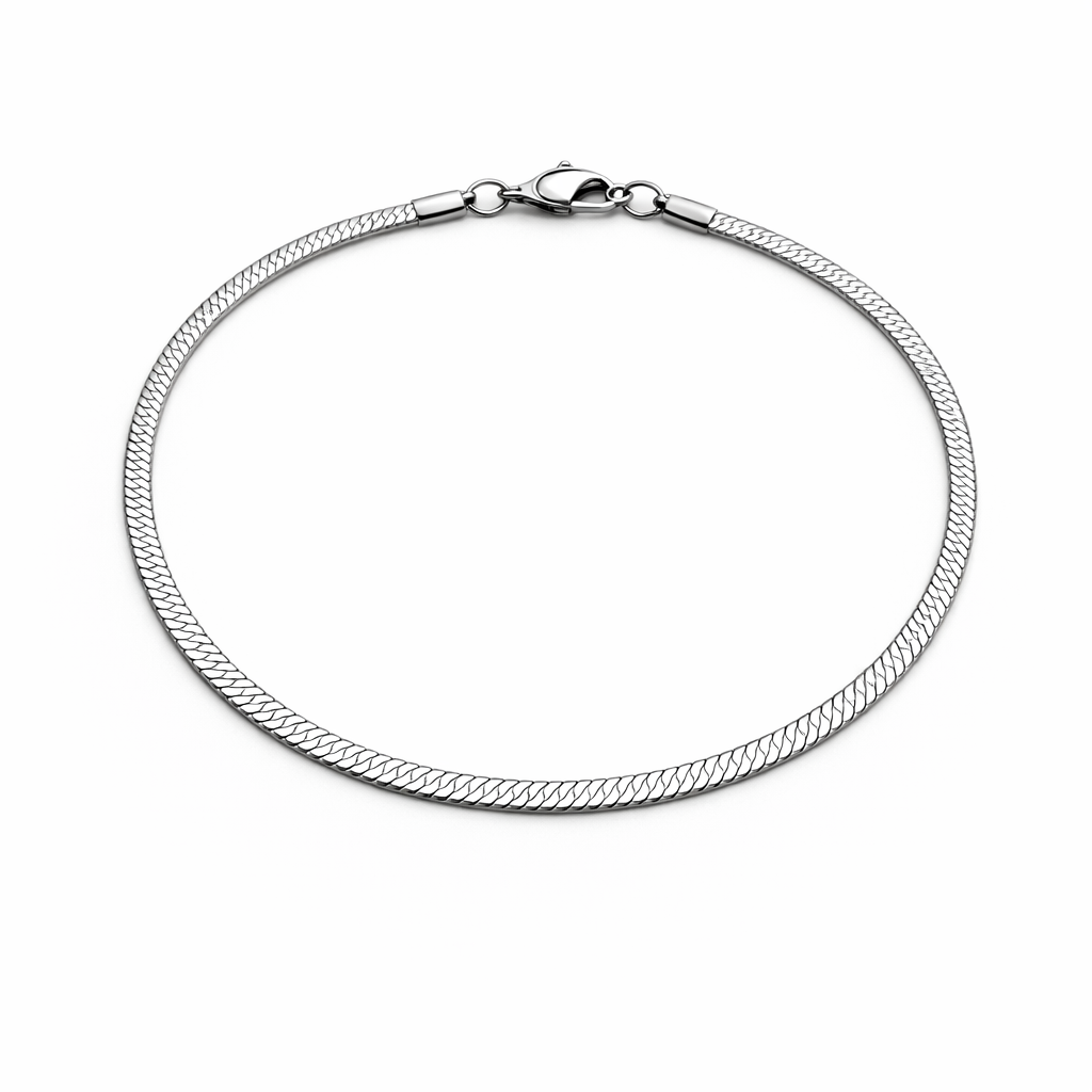 Bracelet Serpent Plat – Acier Inoxydable