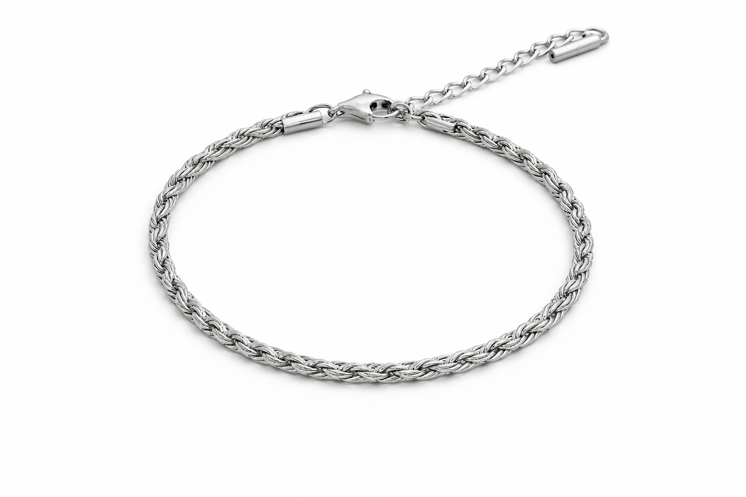 Bracelet Maille Torsadée Homme – Acier inoxydable