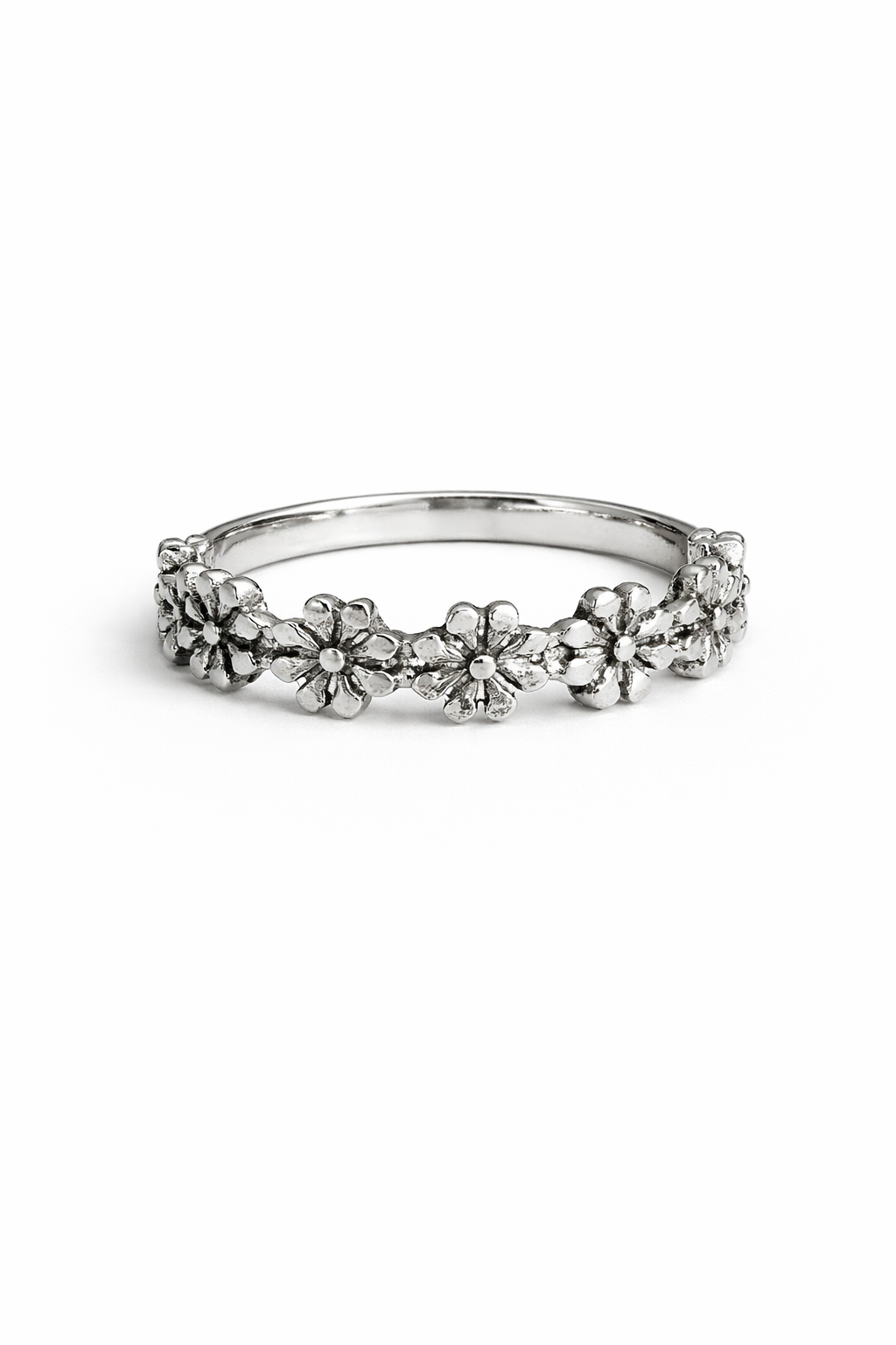 Bague Fleur Argentée Élégance