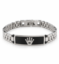 Bracelet Élégance Royale Noir & Argent