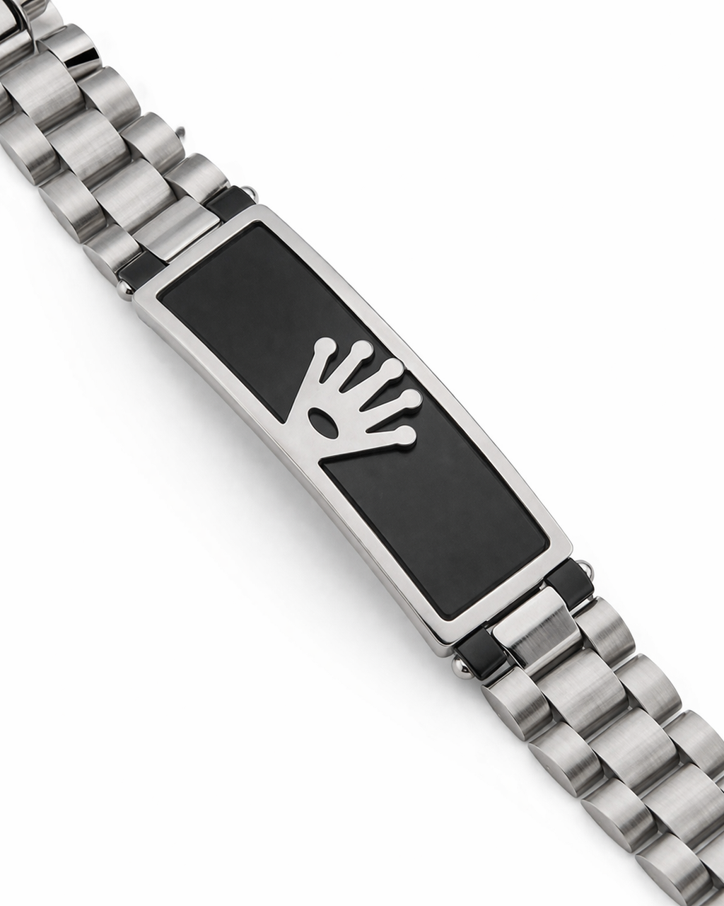 Bracelet Élégance Royale Noir & Argent