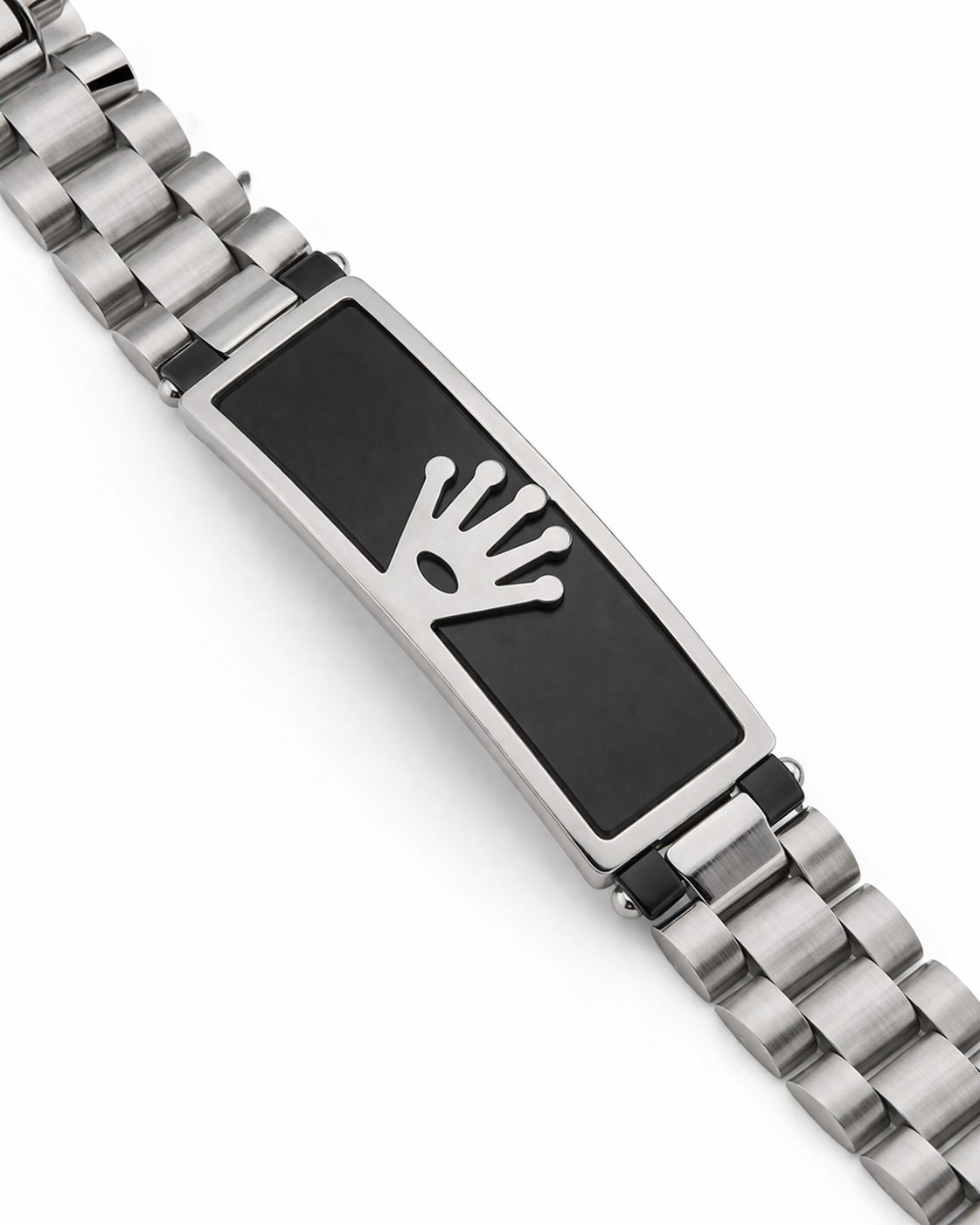 Bracelet Élégance Royale Noir & Argent