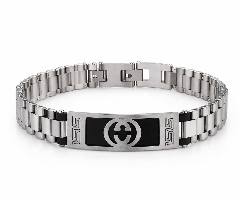 Bracelet Urbain Signature Noir & Acier