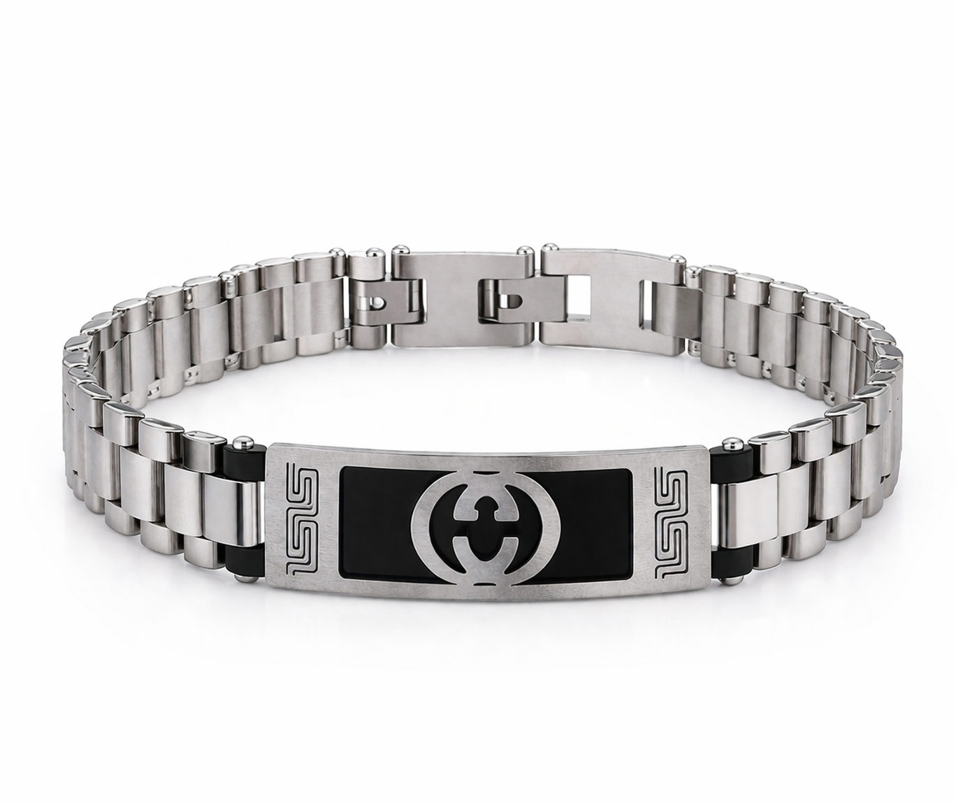 Bracelet Urbain Signature Noir & Acier
