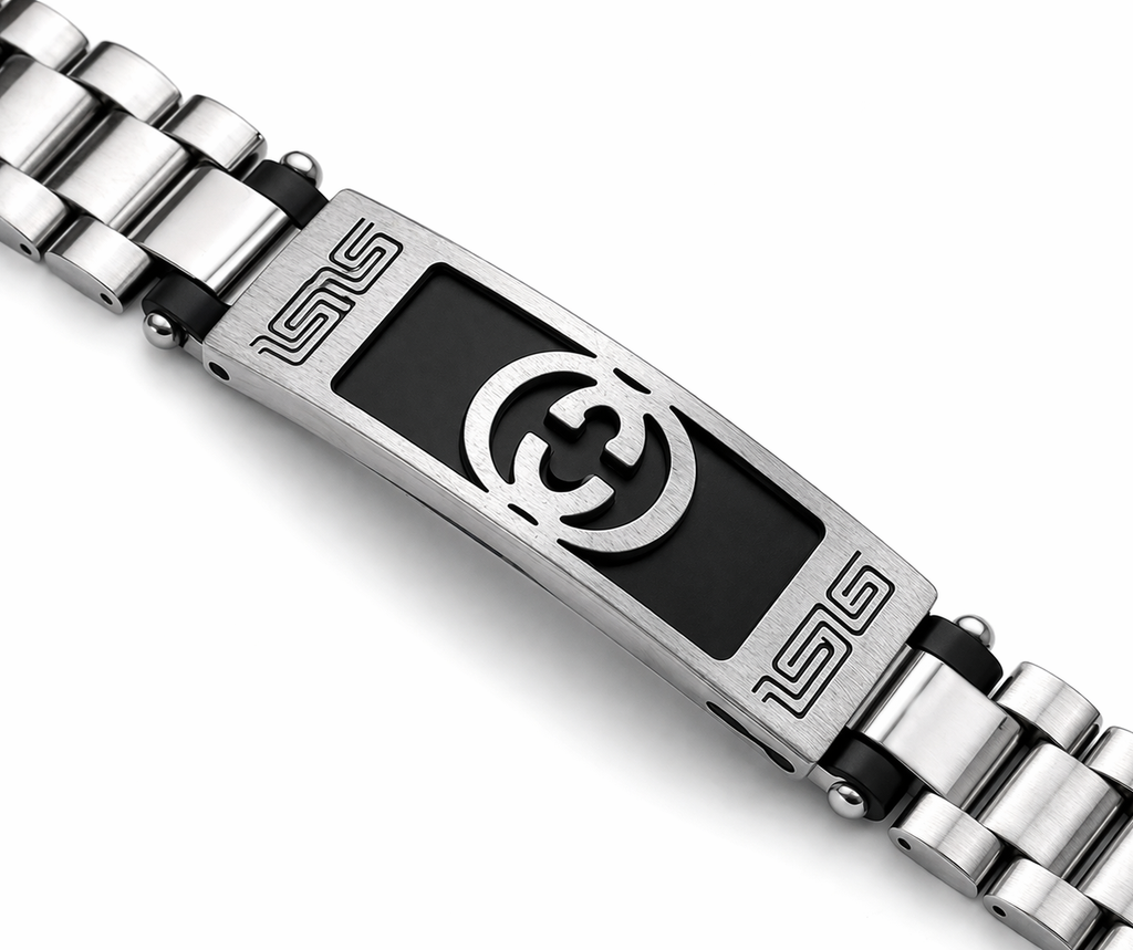 Bracelet Urbain Signature Noir & Acier