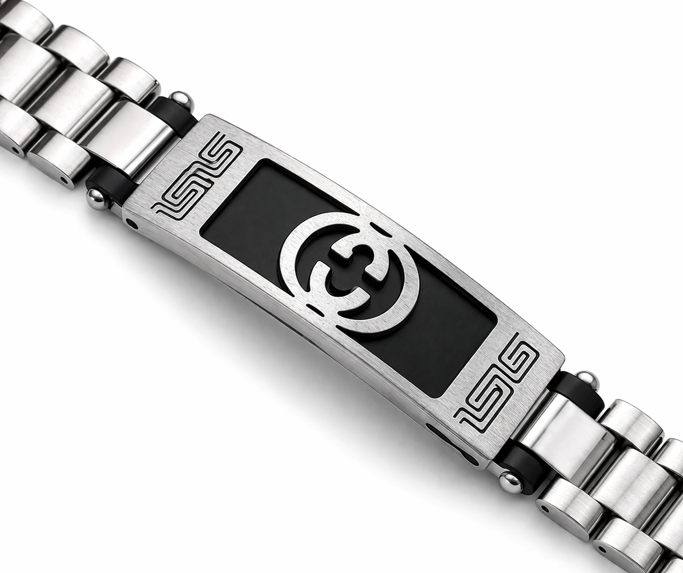 Bracelet Urbain Signature Noir & Acier